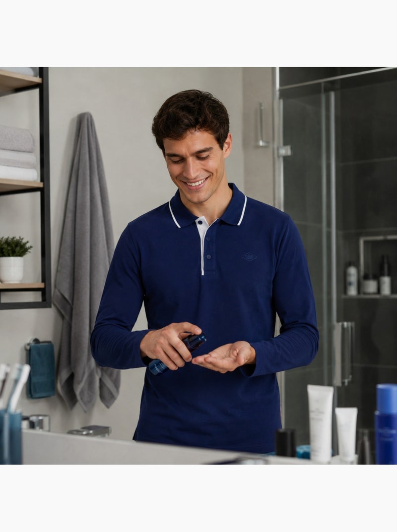 Lee Cooper - Polo para hombre  de manga larga Azul marino - Kiabi