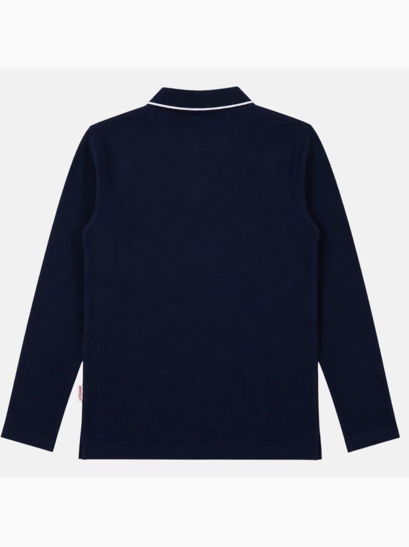 Lee Cooper - Polo para hombre  de manga larga Azul marino - Kiabi
