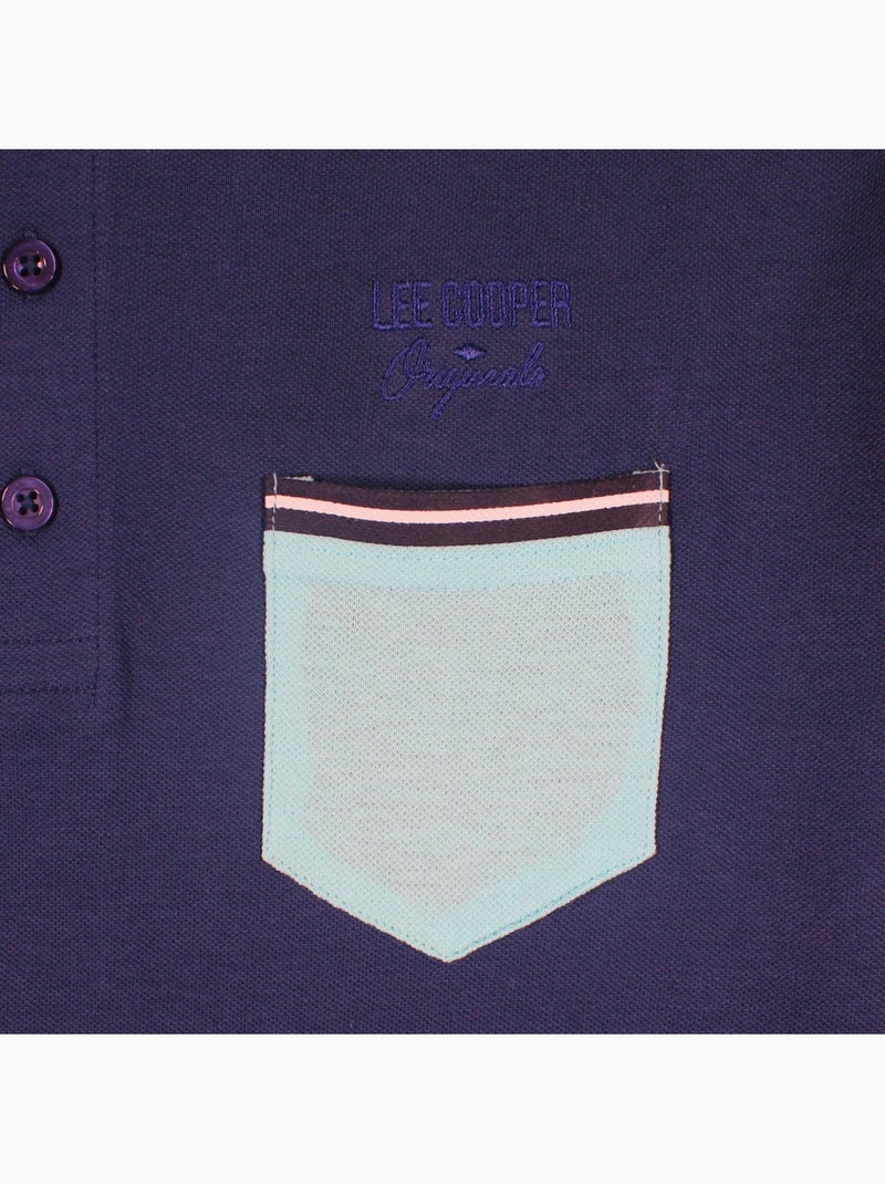 Lee Cooper - Polo para hombre  de manga larga Azul marino - Kiabi