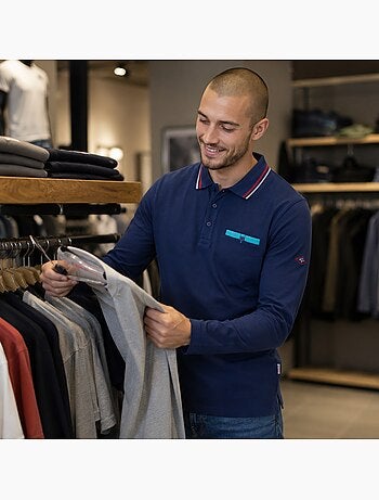 Lee Cooper - Polo para hombre de manga larga