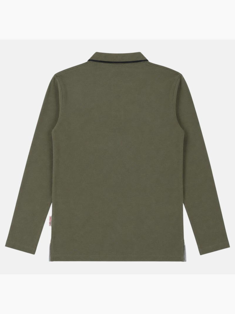 Lee Cooper - Polo para hombre  de manga larga Caqui - Kiabi