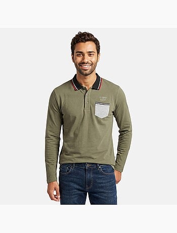 Lee Cooper - Polo para hombre de manga larga