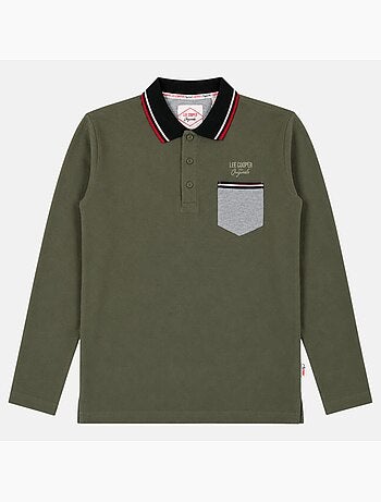 Lee Cooper - Polo para hombre de manga larga
