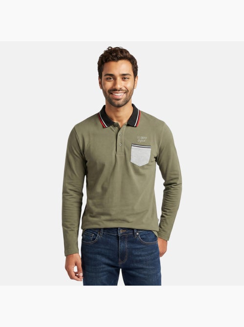 Lee Cooper - Polo para hombre  de manga larga - Kiabi