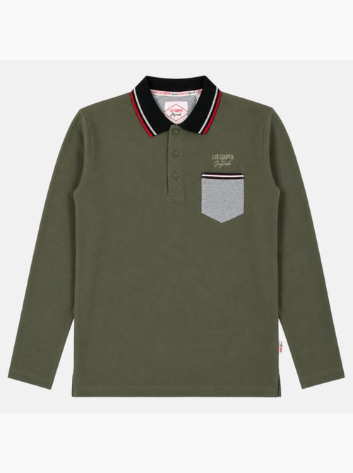 Lee Cooper - Polo para hombre  de manga larga - Kiabi