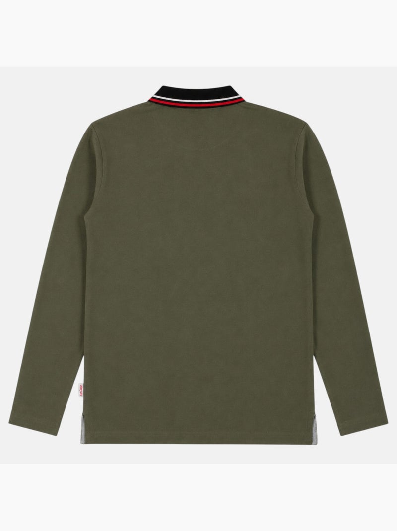 Lee Cooper - Polo para hombre  de manga larga Caqui - Kiabi