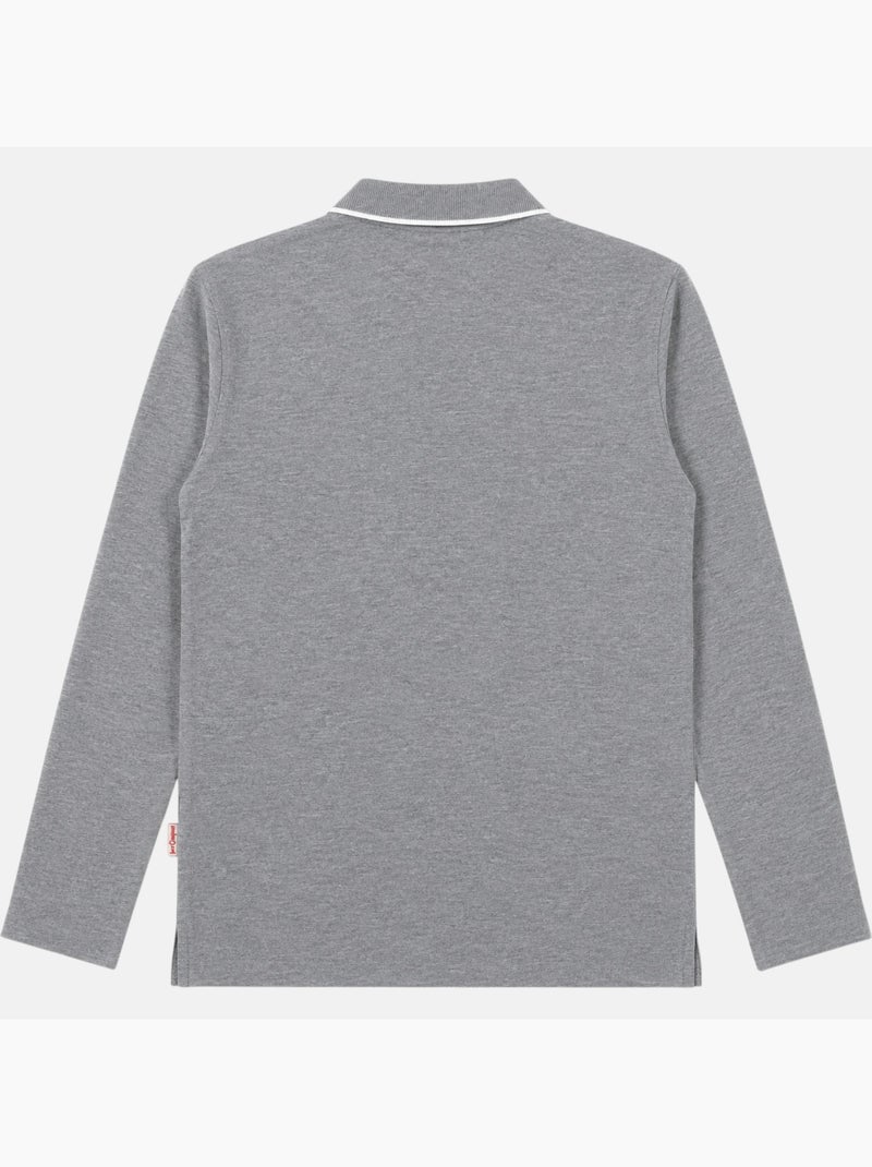 Lee Cooper - Polo para hombre  de manga larga Gris - Kiabi
