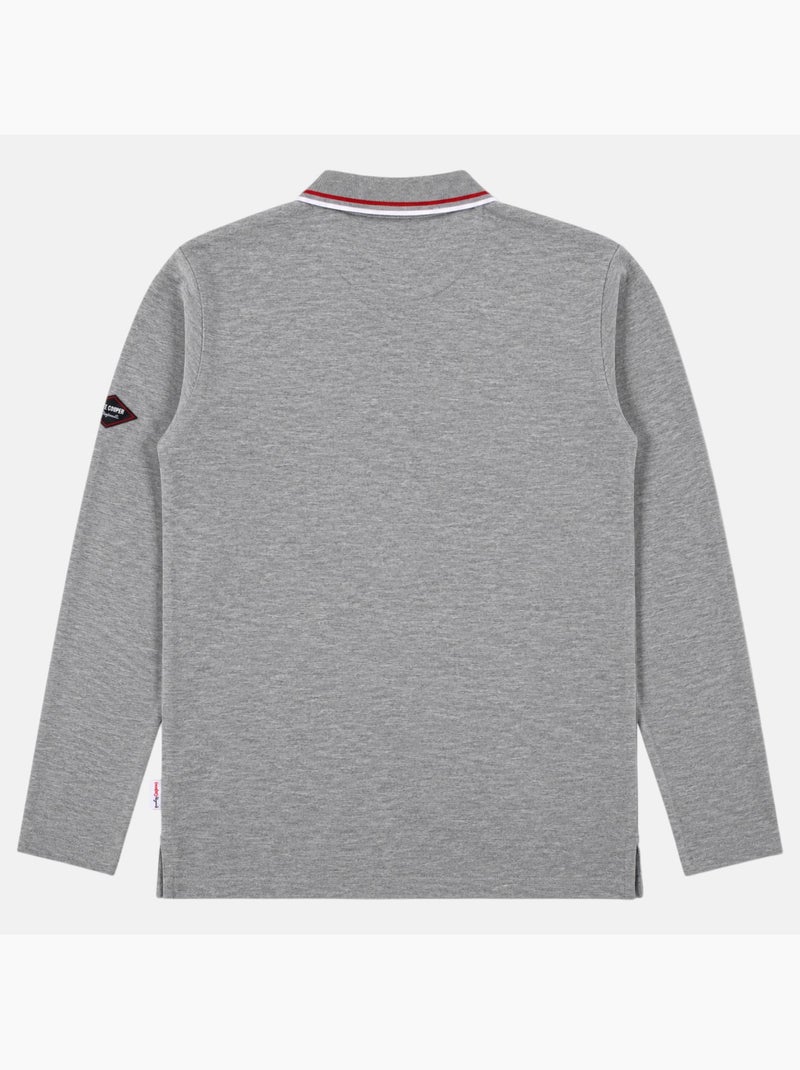 Lee Cooper - Polo para hombre  de manga larga Gris - Kiabi