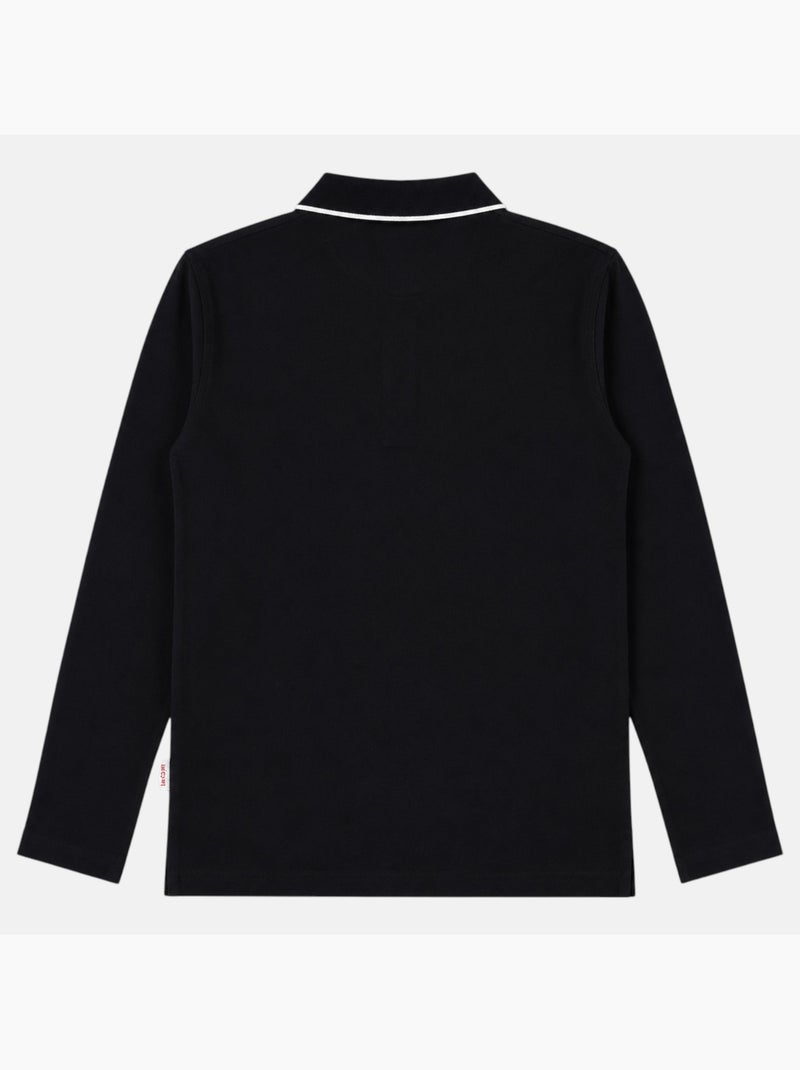 Lee Cooper - Polo para hombre  de manga larga Negro - Kiabi