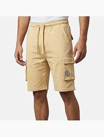 Lee Cooper - Short cargo hombre beige con bolsillos laterales