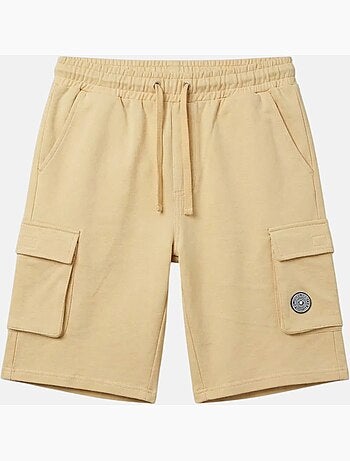Lee Cooper - Short cargo hombre beige con bolsillos laterales