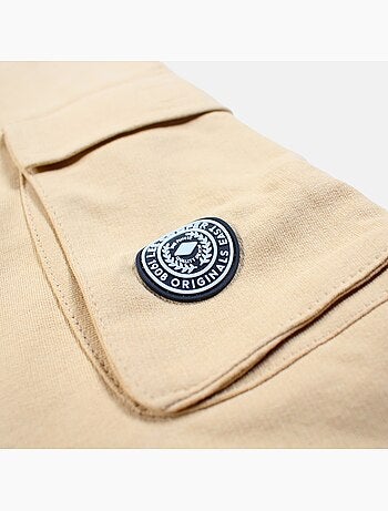 Lee Cooper - Short cargo hombre beige con bolsillos laterales