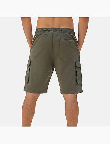 Lee Cooper - Short cargo hombre caqui con bolsillos laterales