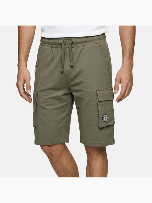 Lee Cooper - Short cargo hombre caqui con bolsillos laterales - Kiabi
