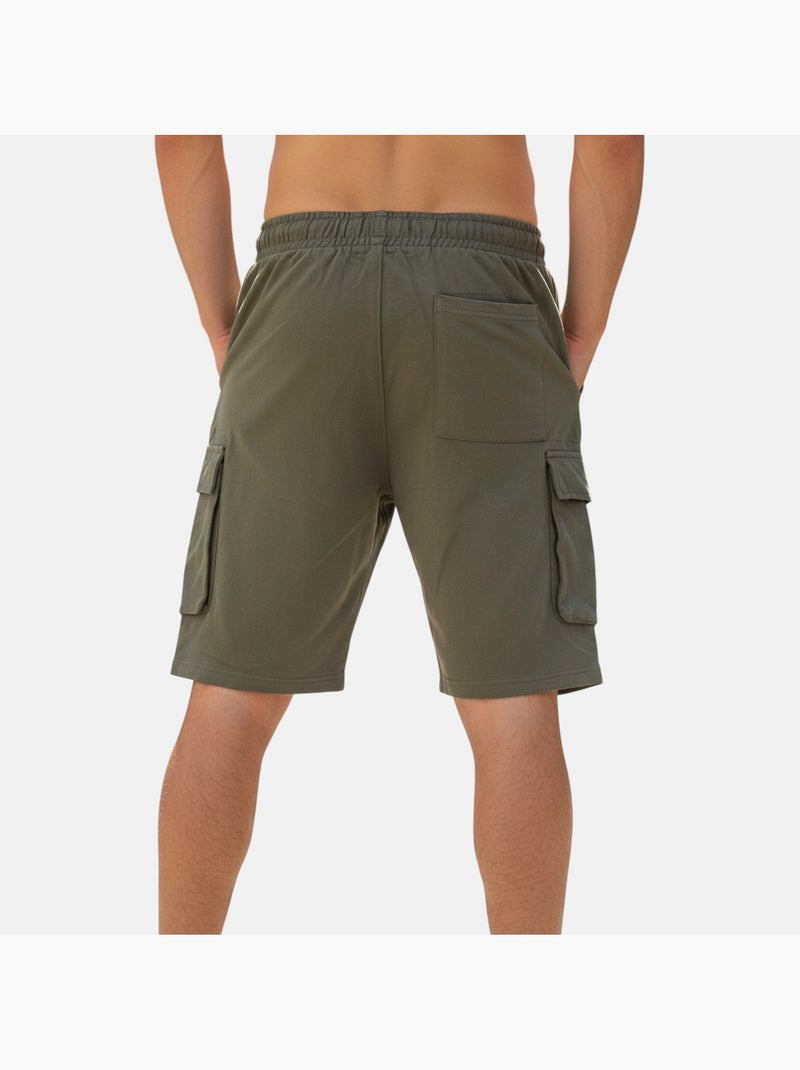 Lee Cooper - Short cargo hombre caqui con bolsillos laterales Caqui - Kiabi