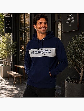 Lee cooper - sudadera con capucha para hombre
