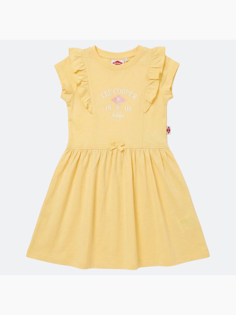 Lee Cooper - Vestido niña de manga corta Amarillo - Kiabi