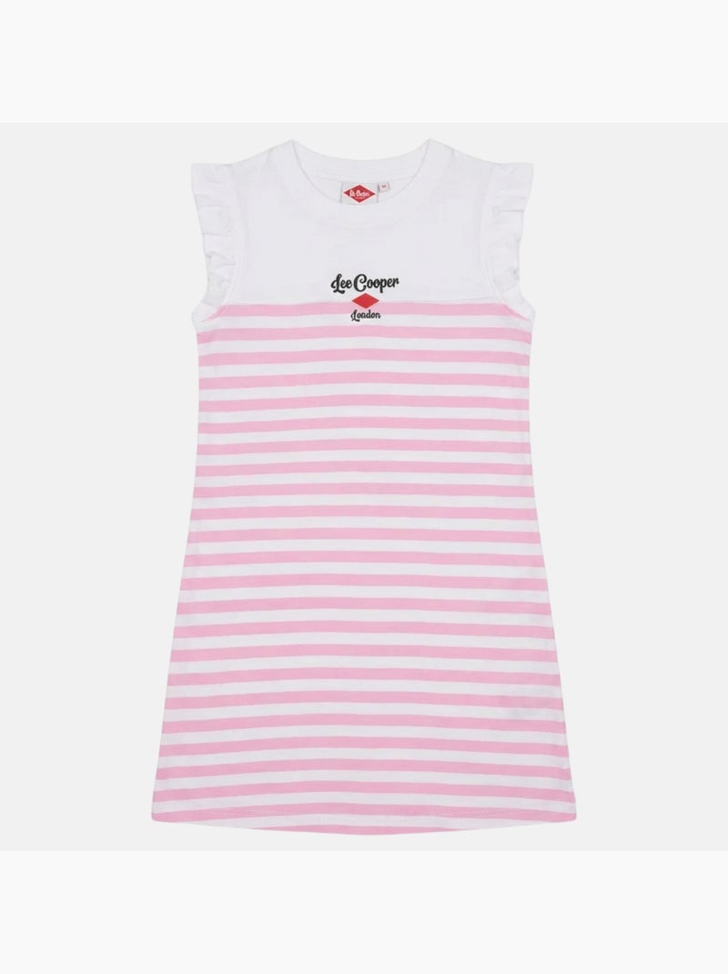 Lee Cooper - Vestido niña de manga corta Blanco - Kiabi