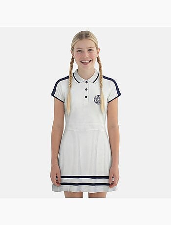 Lee Cooper - Vestido niña estilo polo de manga corta