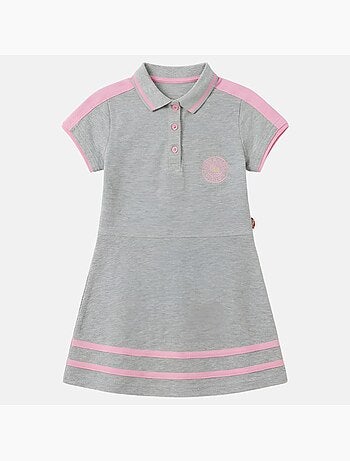 Lee Cooper - Vestido niña estilo polo de manga corta