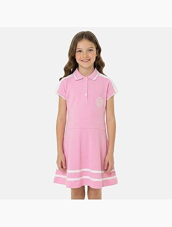 Lee Cooper - Vestido niña estilo polo de manga corta