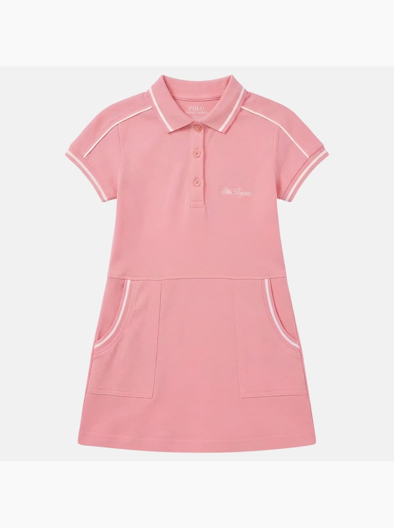 Lee Cooper - Vestido niña estilo polo de manga corta Rosa - Kiabi