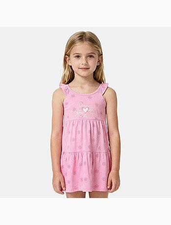 Lee Cooper - Vestido para niña con tirantes con volantes