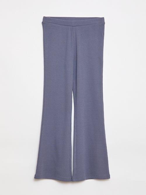 Legging acampanado de canalé - Kiabi