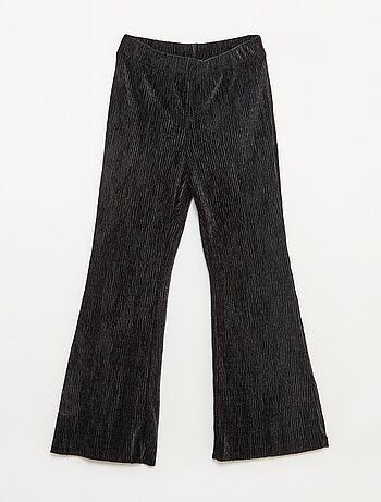Legging acampanado de terciopelo texturizado