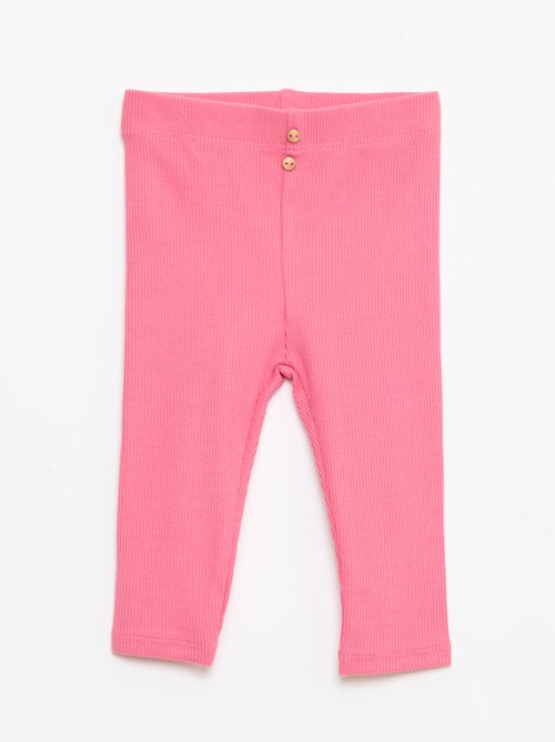 Legging acanalado con botones - Kiabi