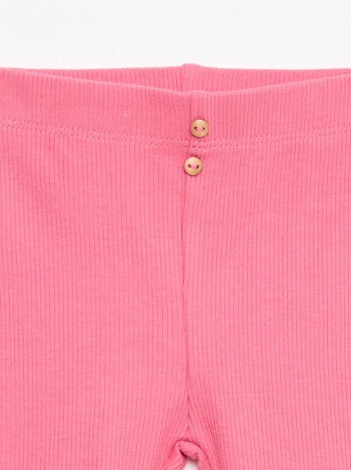 Legging acanalado con botones - Kiabi