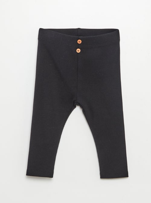 Legging acanalado con botones - Kiabi