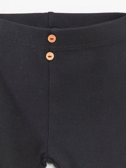 Legging acanalado con botones - Kiabi