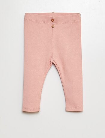 Legging acanalado con botones