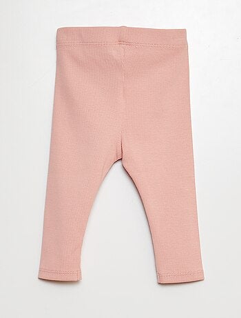 Legging acanalado con botones