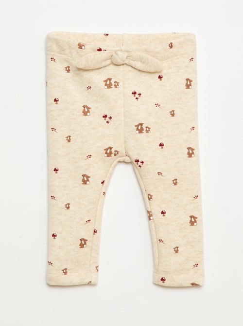 Legging afelpado en felpa con lazo - Kiabi