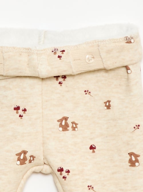 Legging afelpado en felpa con lazo - Kiabi