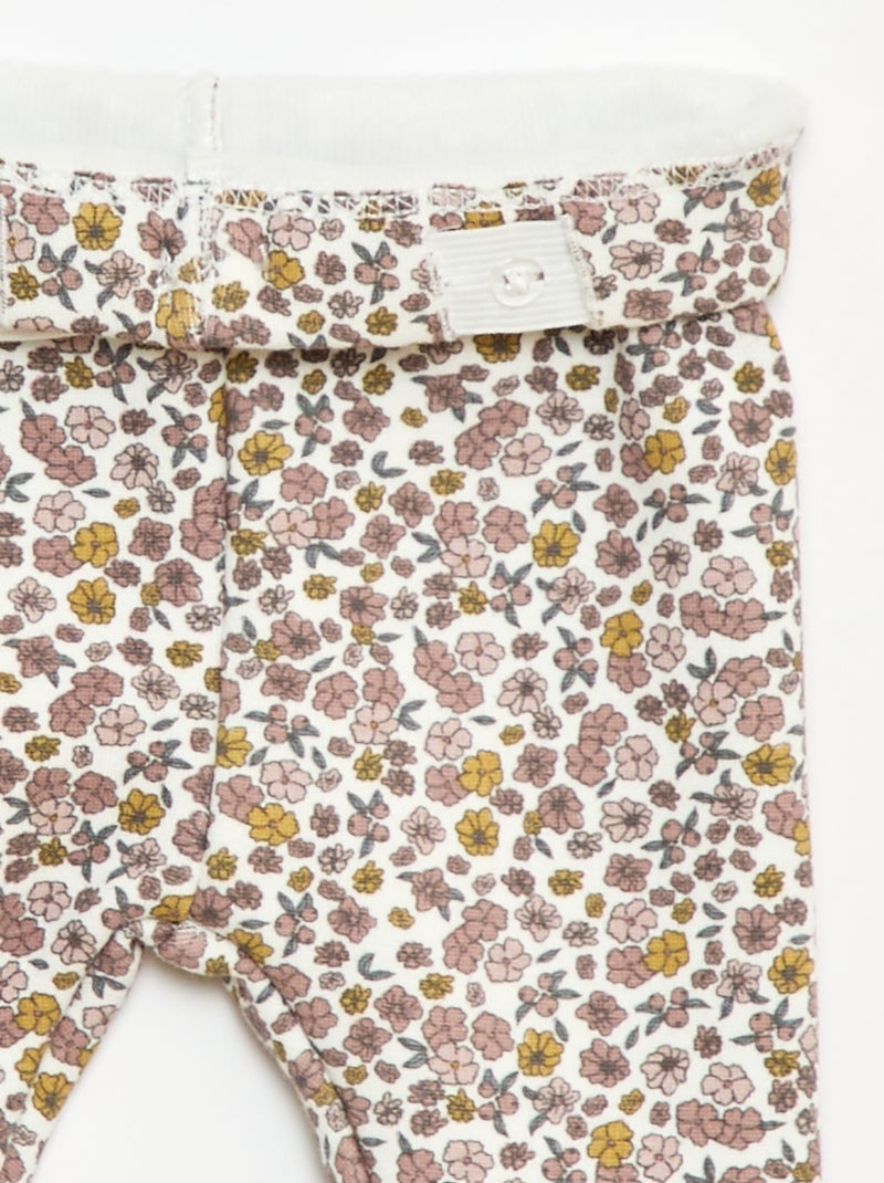 Legging afelpado en felpa con lazo Blanco - Kiabi