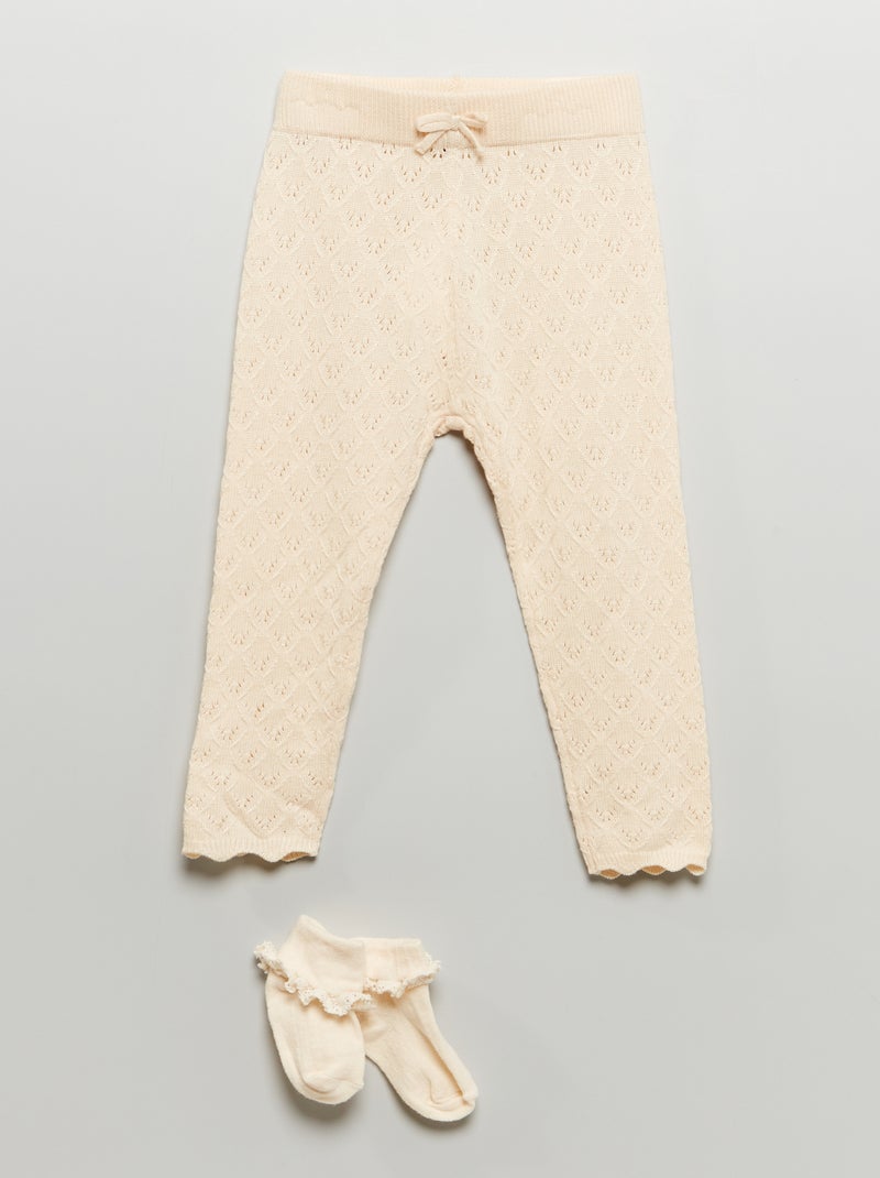 Legging + calcetines  - 2 piezas crudo - Kiabi