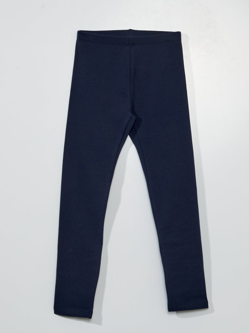 Legging cálido de punto elástico azul - Kiabi