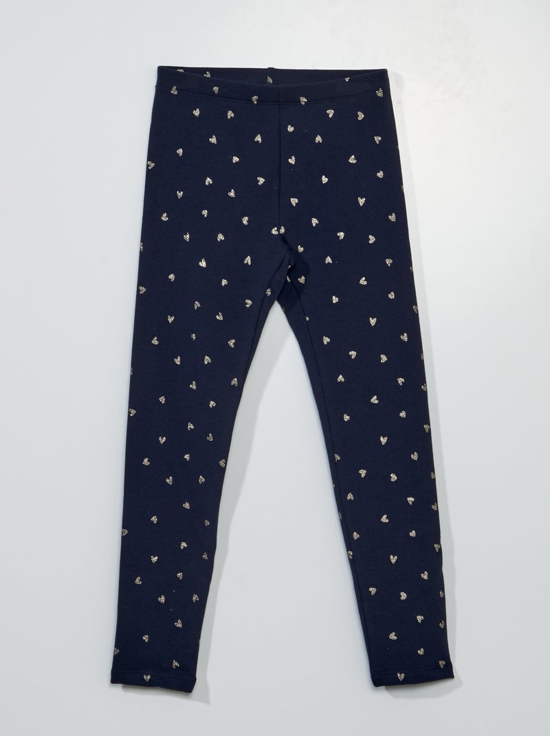 Legging cálido de punto elástico AZUL - Kiabi