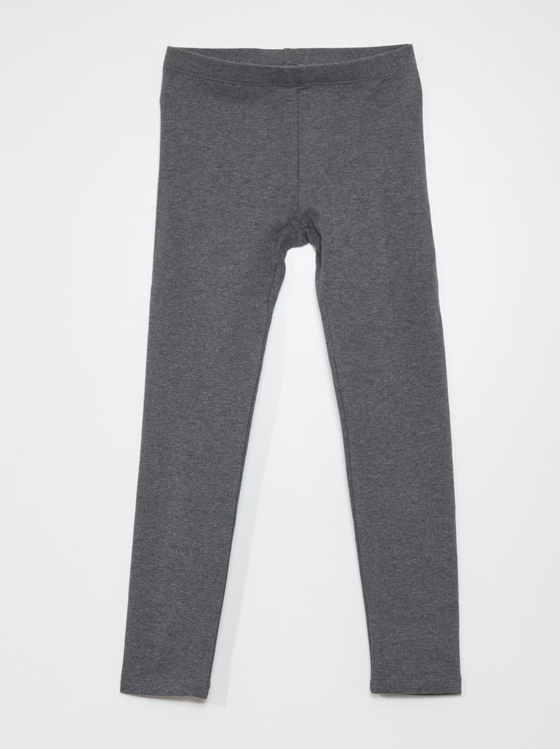 Legging cálido de punto elástico GRIS - Kiabi
