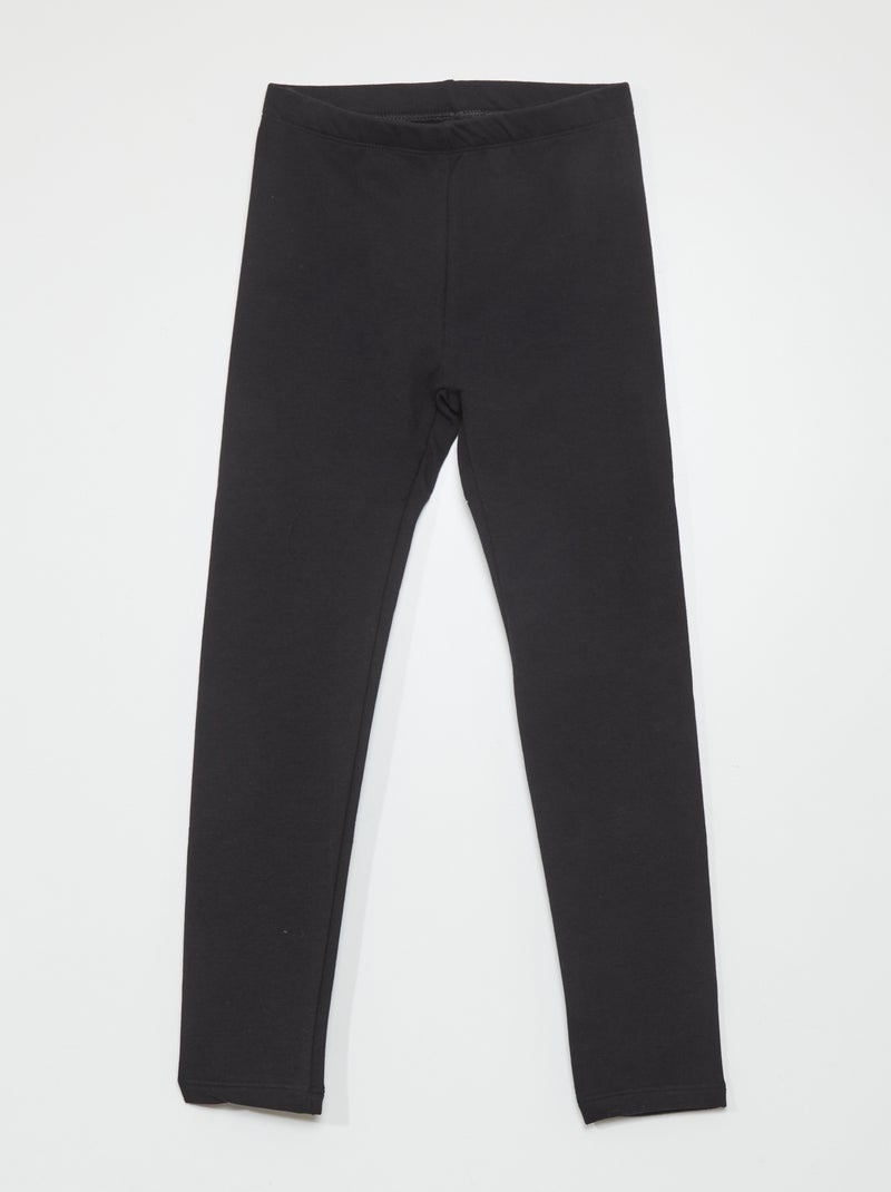 Legging cálido de punto elástico negro - Kiabi