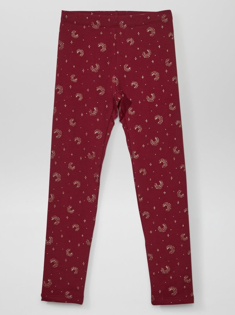 Legging cálido de punto elástico ROJO - Kiabi