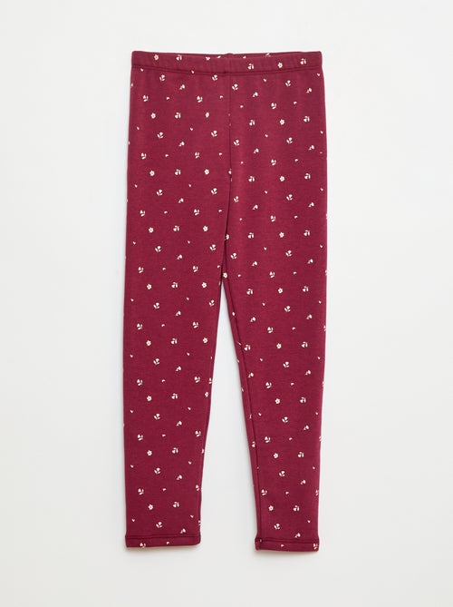 Legging cálido estampado con interior de terciopelo - Kiabi