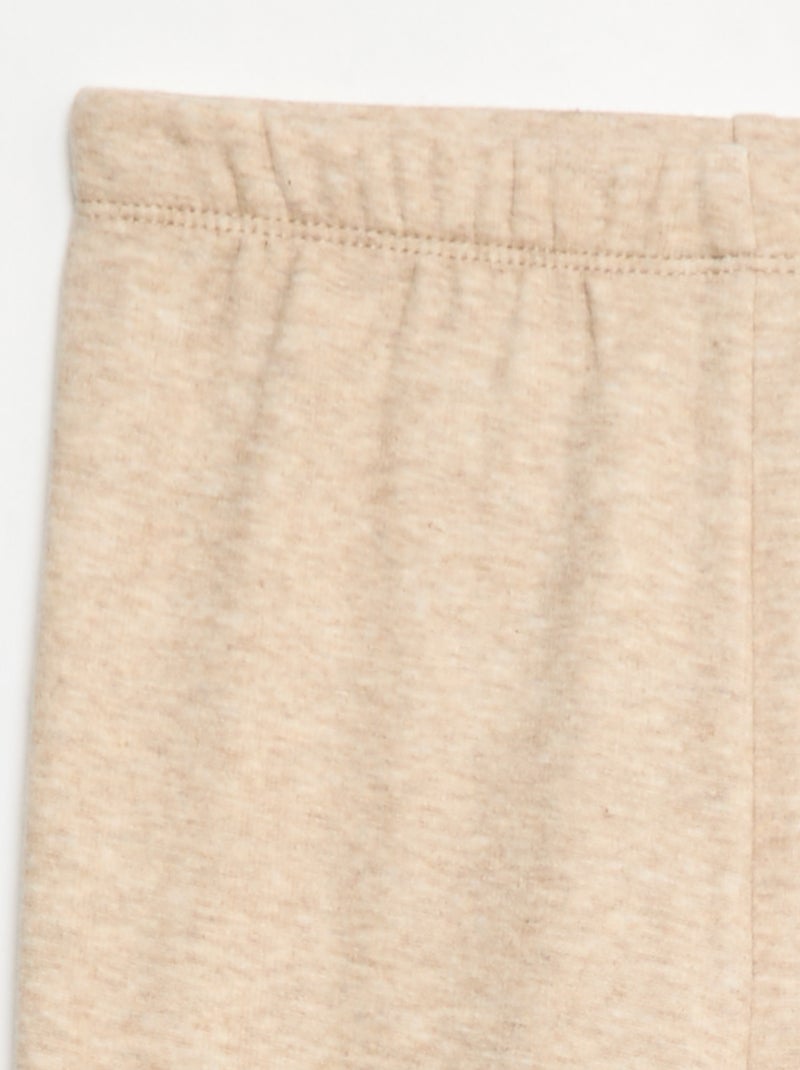 Legging cálido interior de terciopelo Beige - Kiabi