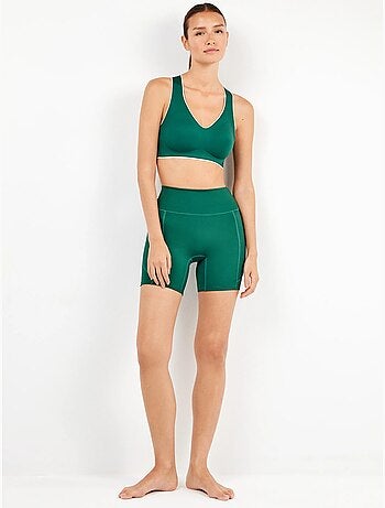 Legging ciclista deportivo de microfibra con bosillos laterales
