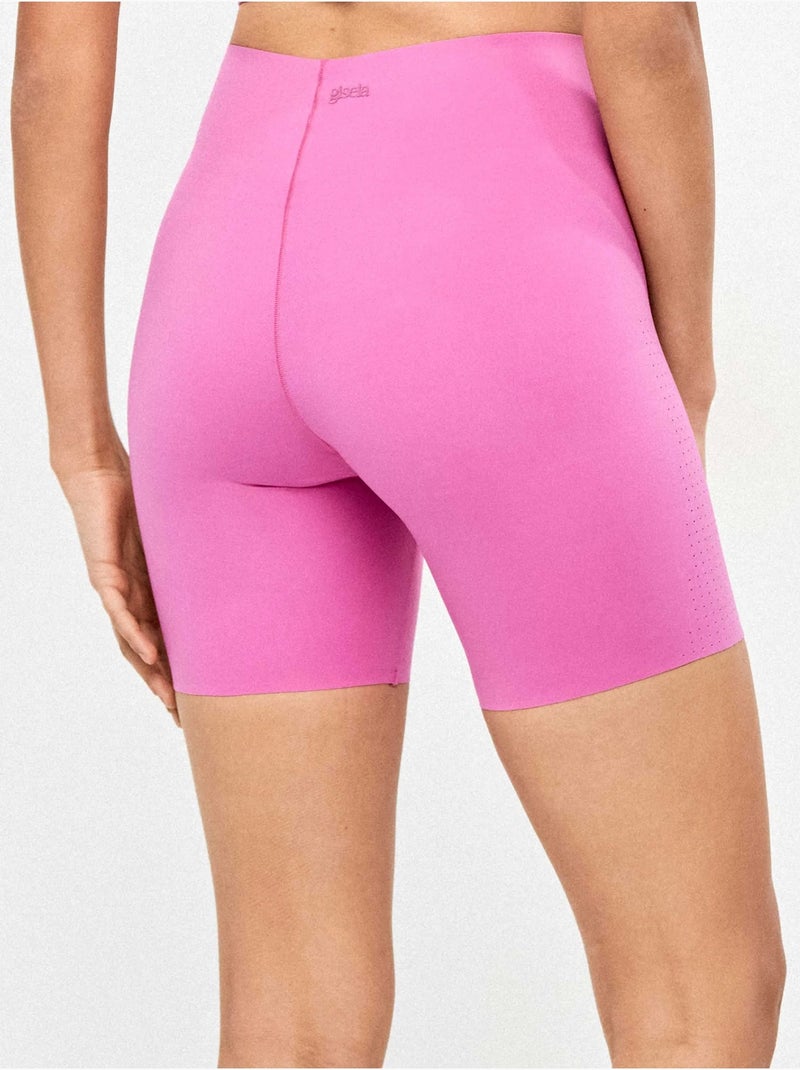 Legging ciclista moldeador con sujeción en cintura Rosa - Kiabi