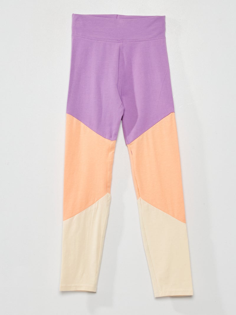 Legging 'colorblock' Morado - Kiabi