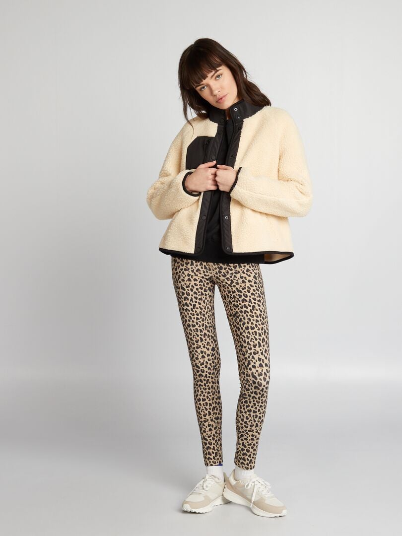 Leggings térmicos marrones con estampado de leopardo Heather de